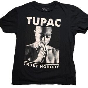 2PAC/ Tupac Trust Nobody T-Shirt Medium Black Graphic‎ Tee 2022 Unisex